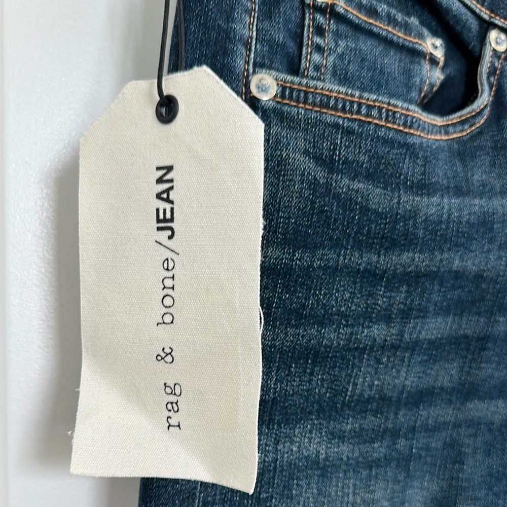 NWT Rag & Bone Dark Blue Skinny Jeans with Stretch - Picture 7 of 11